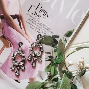 J Crew Circle Crystal Earrings